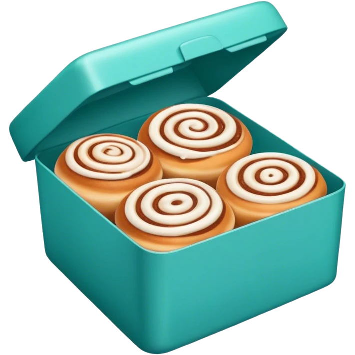 Cinnabon in teal box  emoji