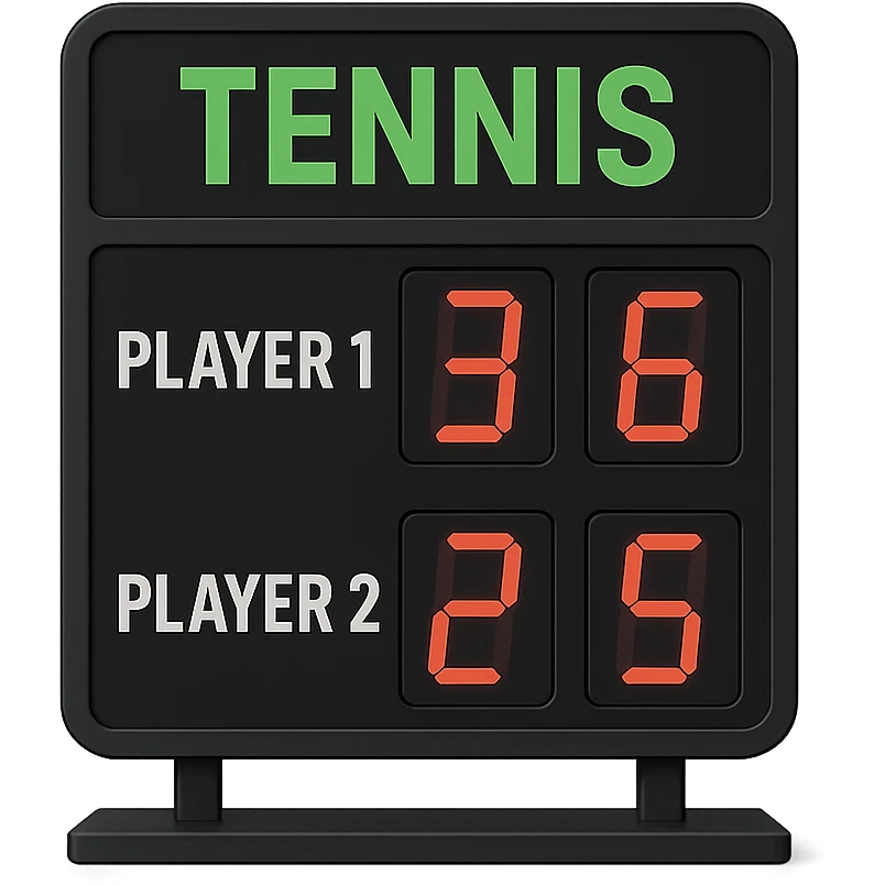 tennis scoreboard emoji