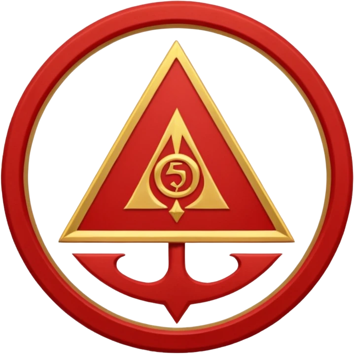 a circular casting sigil inspired by the wizard101 balance school using base color sand and trim color red. A golden scale in the middle as a the main focus  emoji