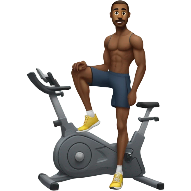 Lonely gym bro with skinny legs emoji