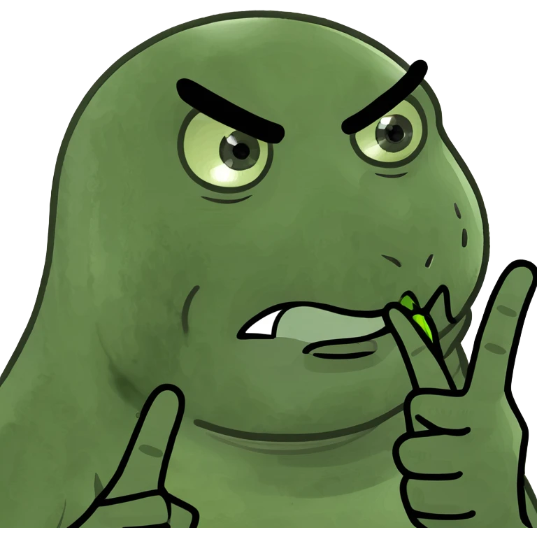 Angry face giving the middle finger  emoji