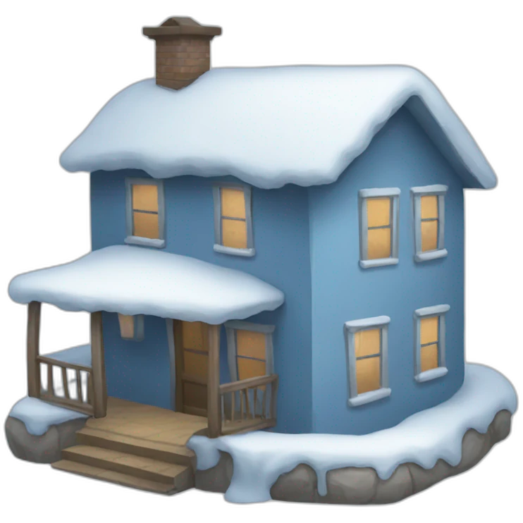 winter house emoji