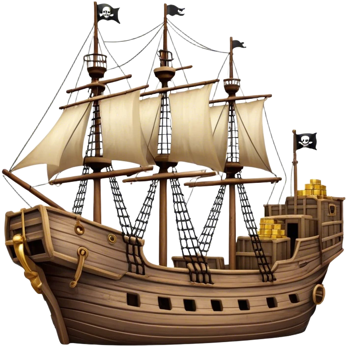 Pirate Cargo Ship emoji