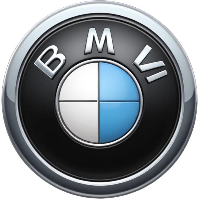 BMW logo, slightly glossy emoji
