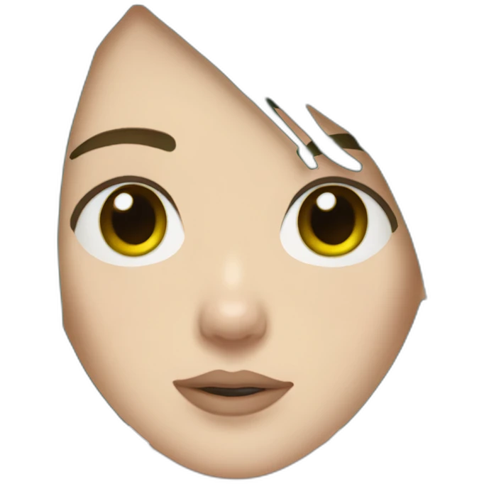 billie eilish with brunette and green hair emoji