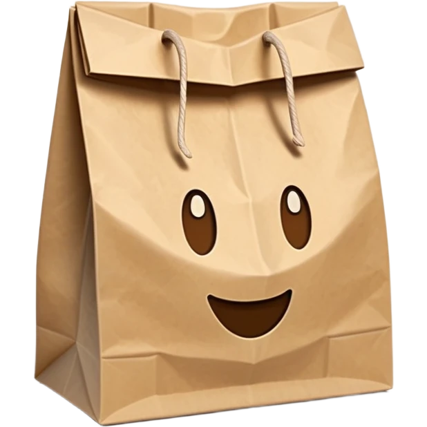 Brown Self-Standing Paper Lunch Bags  emoji