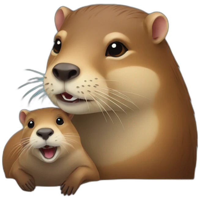 Loutre avec un capybara emoji