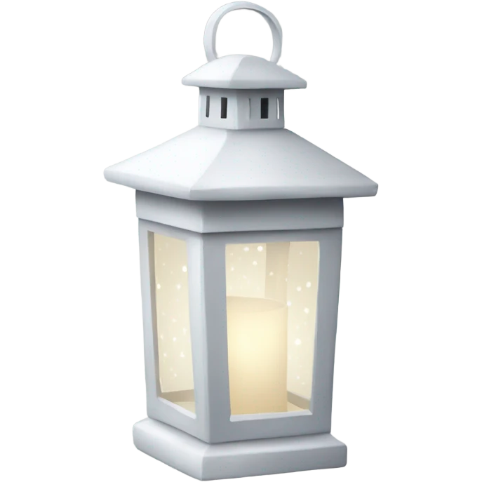 White Christmas lantern emoji