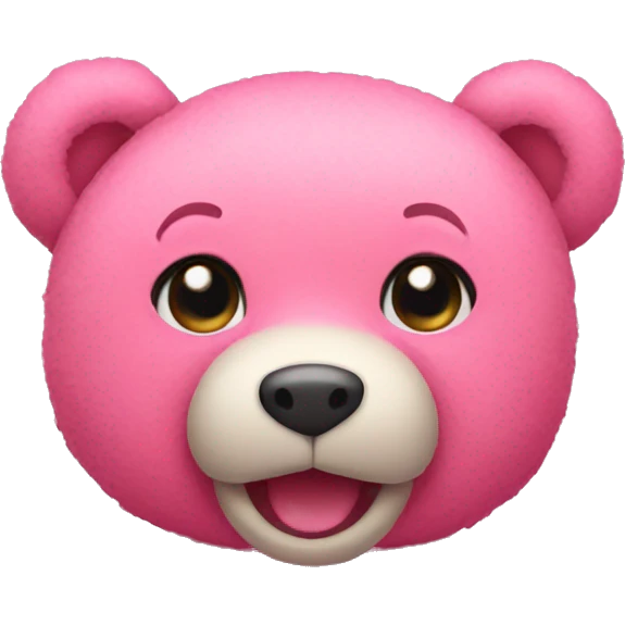 Pink teddy bear emoji