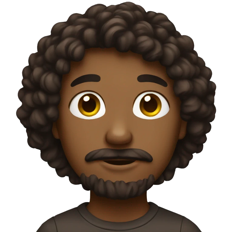 dark brown doodle emoji