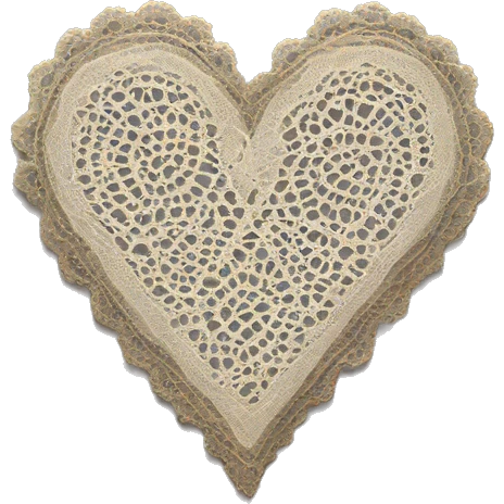 Metal vintage Lace heart humans emoji