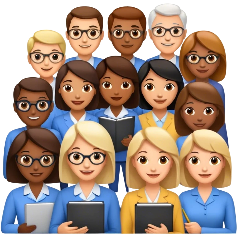 joyful teachers collaborating emoji