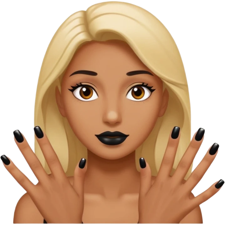  With ber Black nail emoji