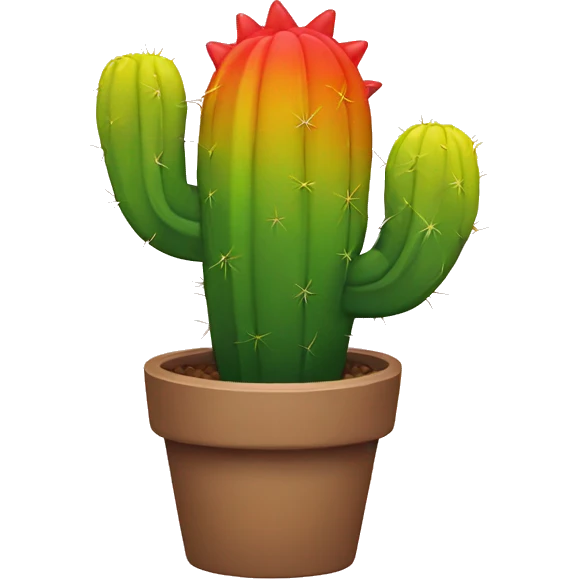 Rainbow cactus emoji
