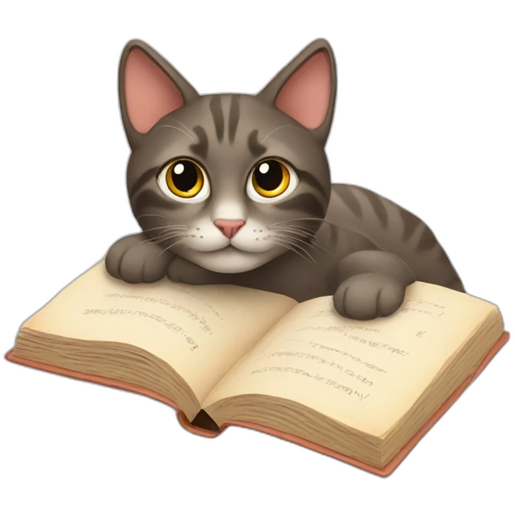 Cat book emoji