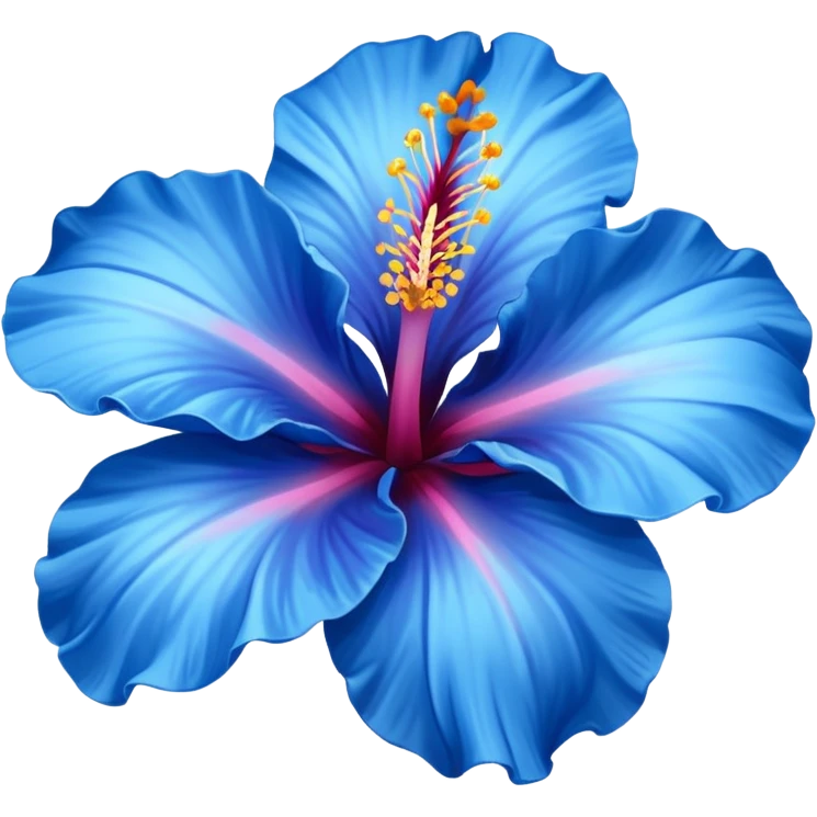 blue hibiscus flower emoji realistic emoji