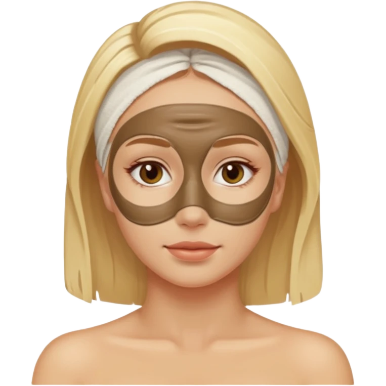 clay mask woman blond emoji
