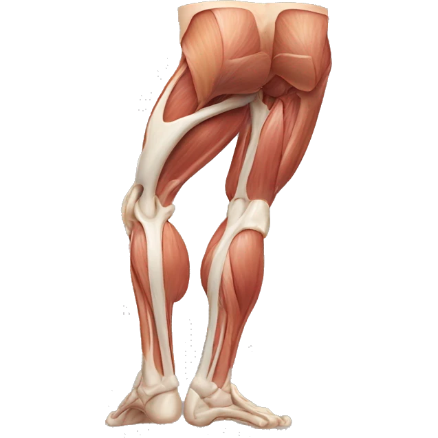 Human anatomy 3D quadriceps muscle emoji