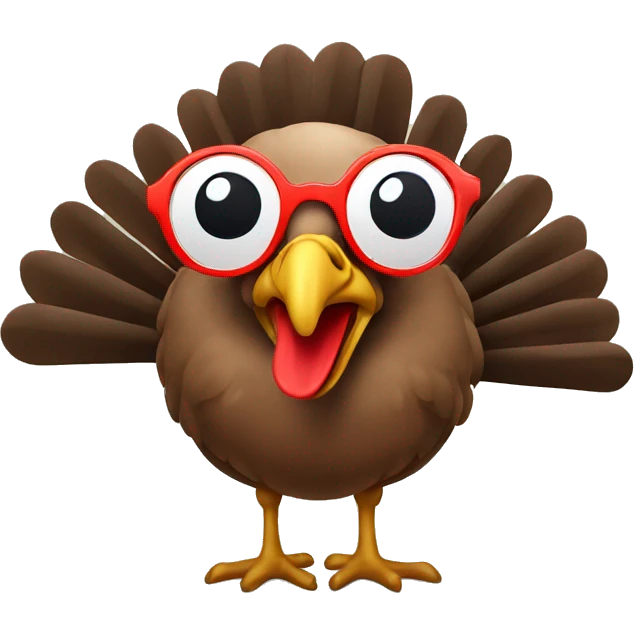 Turkey with sunglasses  emoji