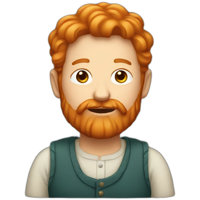 a ginger old women and a ginger man with a beard emoji