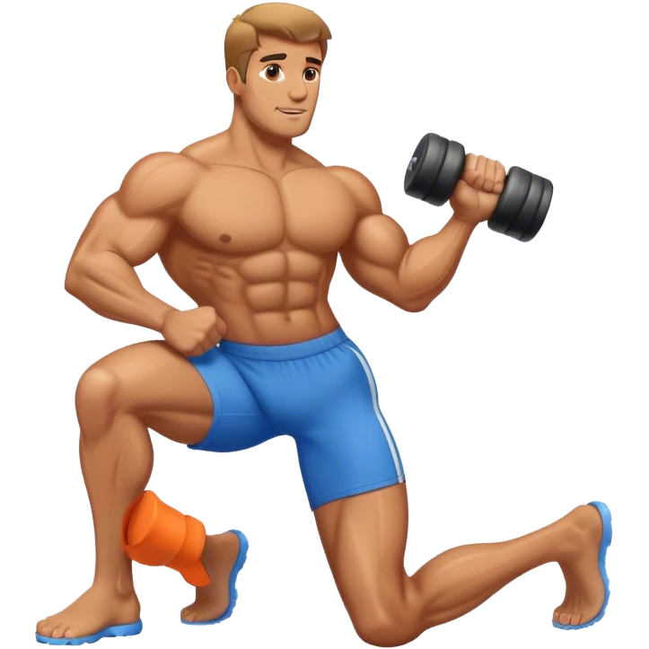 buff guy foam-roller emoji