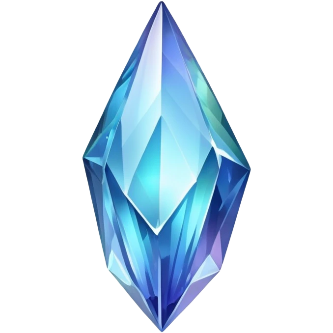Blue iridescent nebula crystal shard emoji