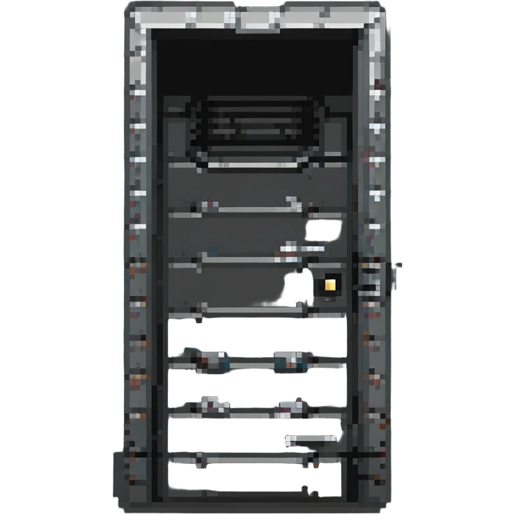 a metal door, pixel art style emoji