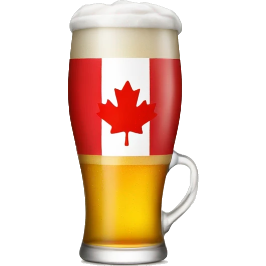 a canada flag beer emoji