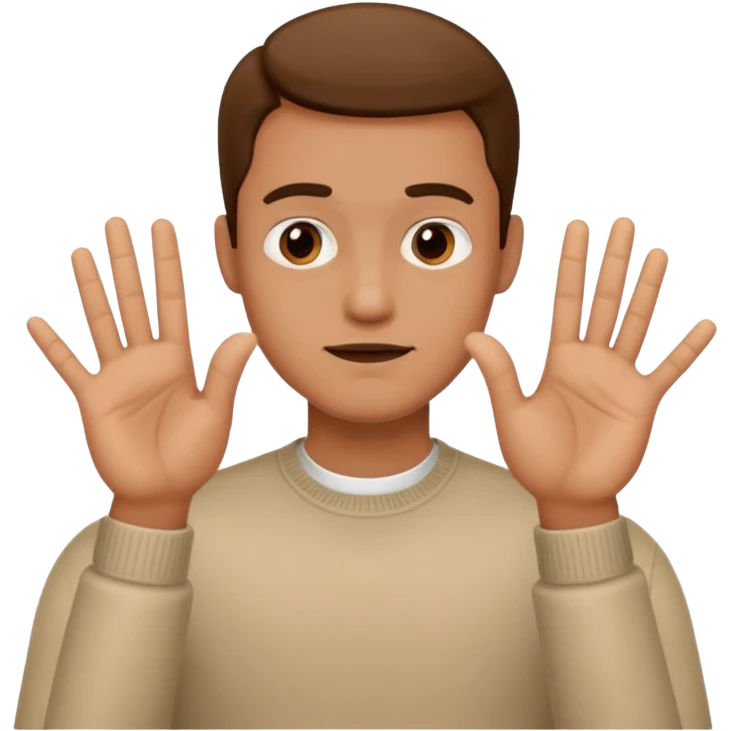 decision gesture Man “NO” emoji