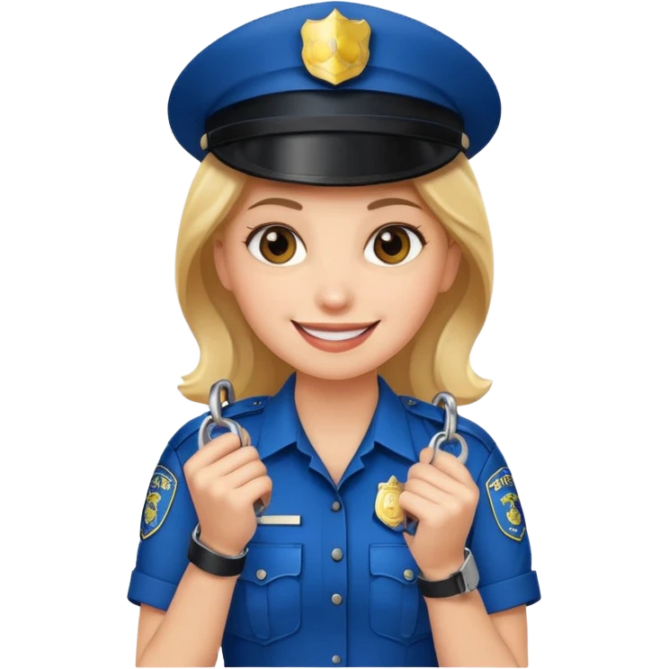 kelepçe tutan kadın polis emoji