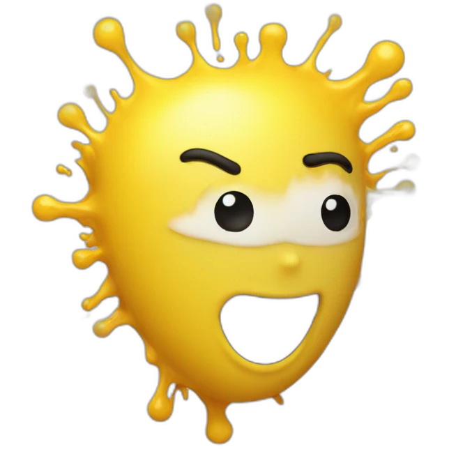 A yellow head exploded, but he is smiling emoji