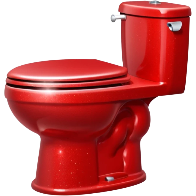 red glitter toilet emoji