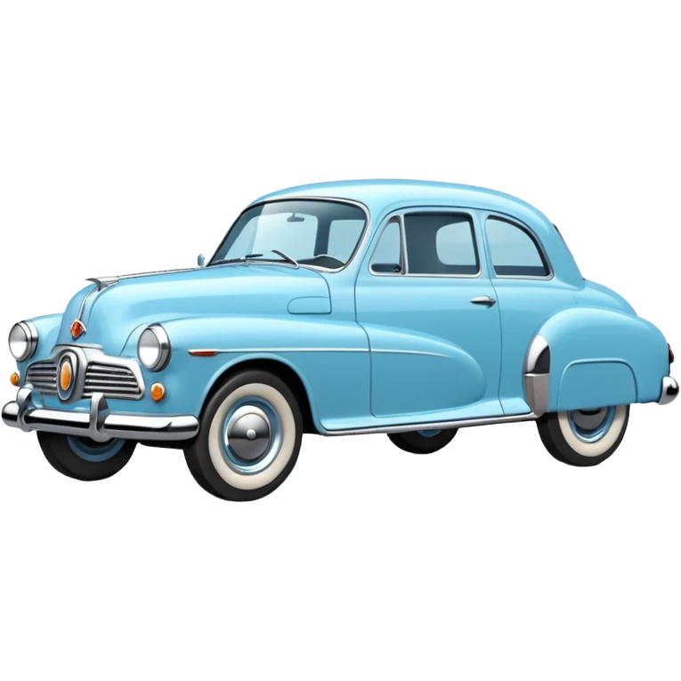 light blue retro car emoji