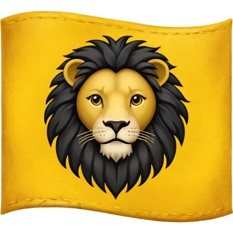 Drapeau flandres lion noir sur fond jaune  emoji