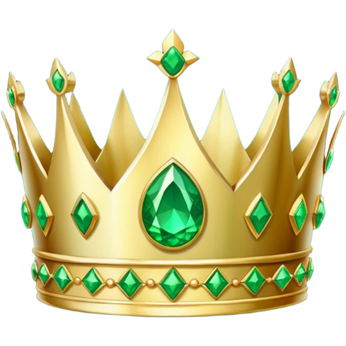green gem crown emoji