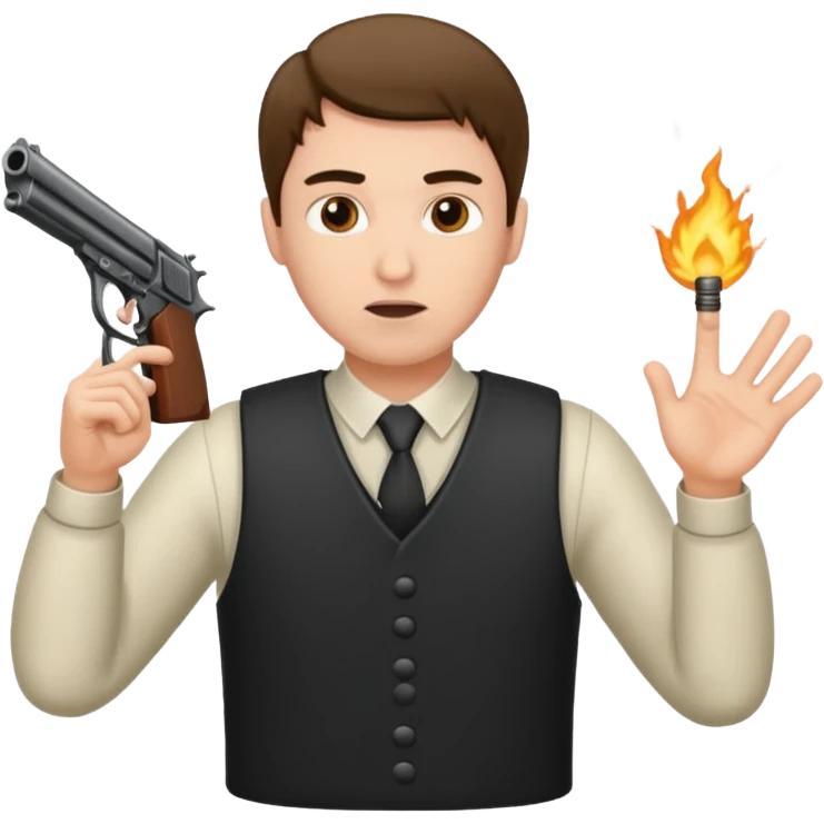 Guy throwing shootout emoji