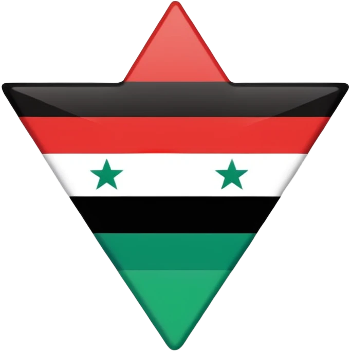 Sticker designed on new syrian flag emoji