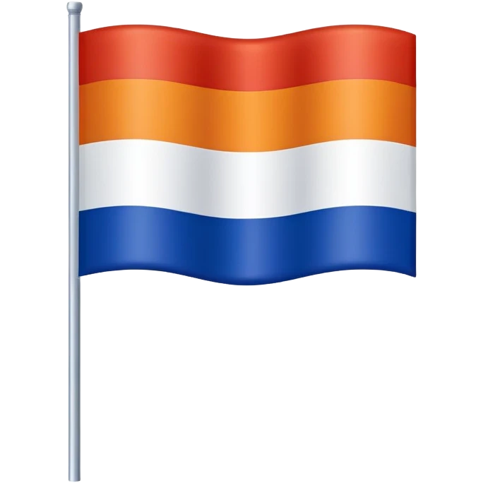 Armenia flag emoji, classic rectangular shape, vibrant red, blue, and orange stripes emoji