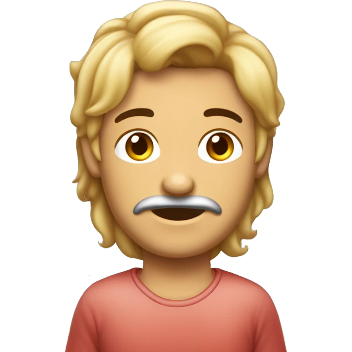 crie um avatar de uma pessoa parda com cabelo cacheado pra frente corte de cabelo americano e com luzes nas pontas do cabelo emoji