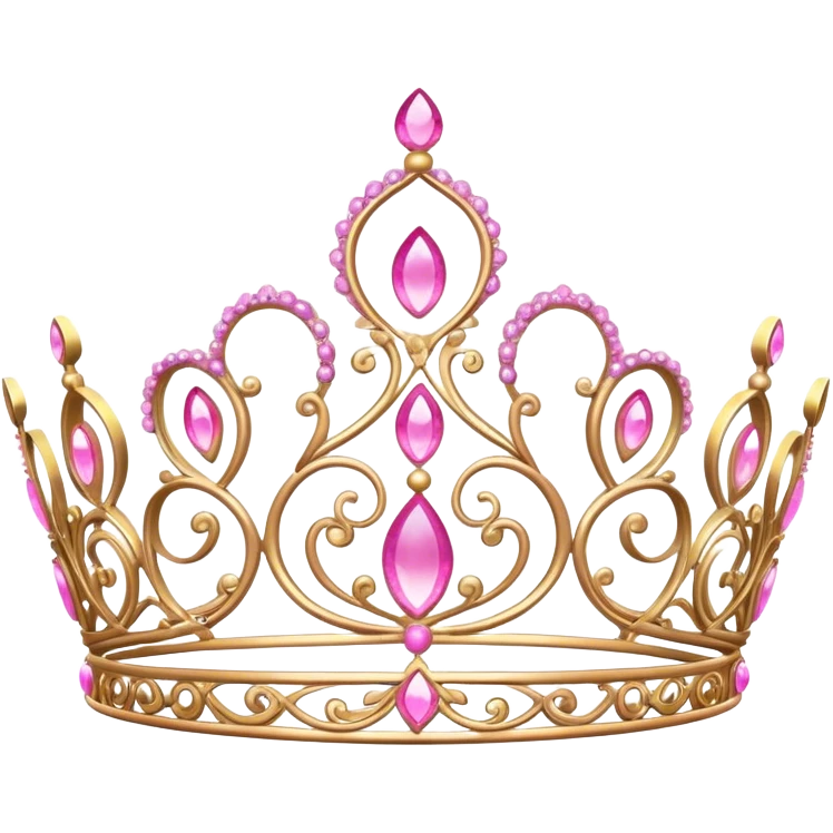Pink tiara emoji