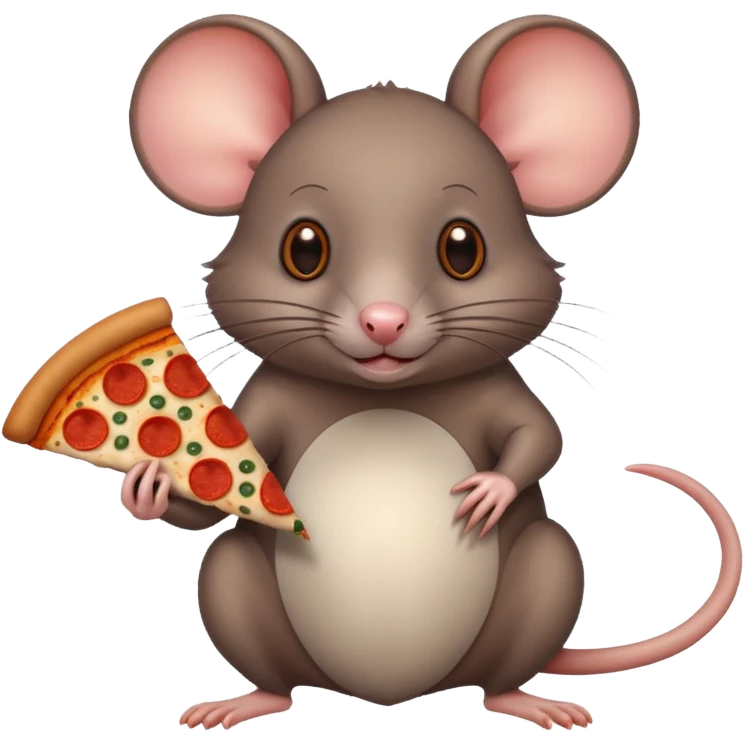 Rat with a pizza emoji