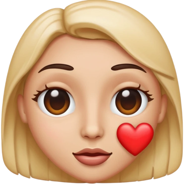 Heart eye emoji, with glue in his face emoji