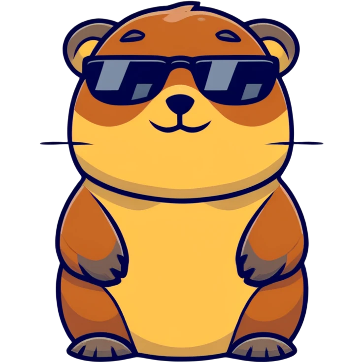 cool groundhog with sunglasses emoji