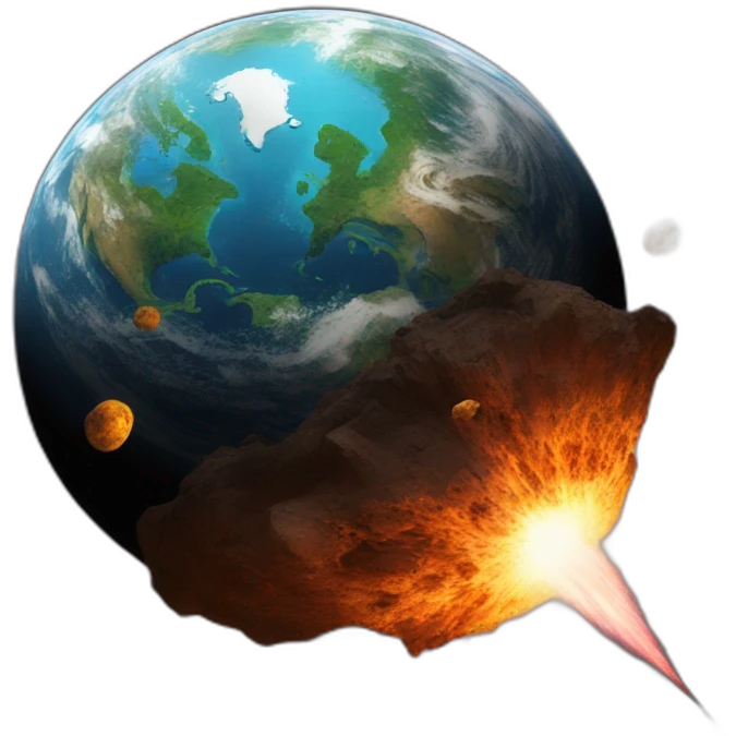 Asteroid hitting Earth emoji