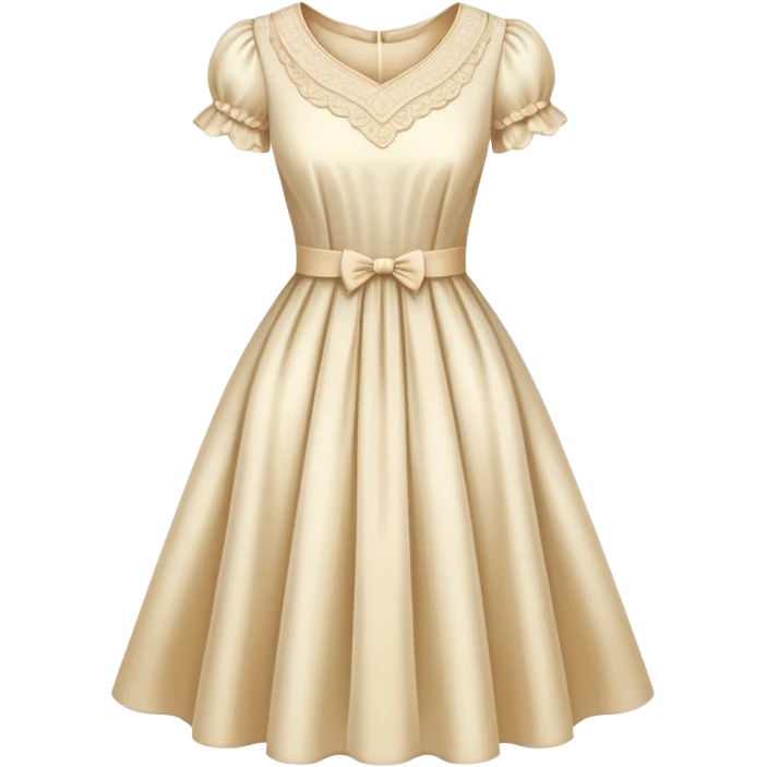 fancy vintage cream dress emoji