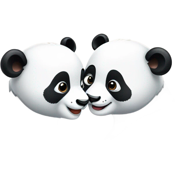 Panda kiss emoji