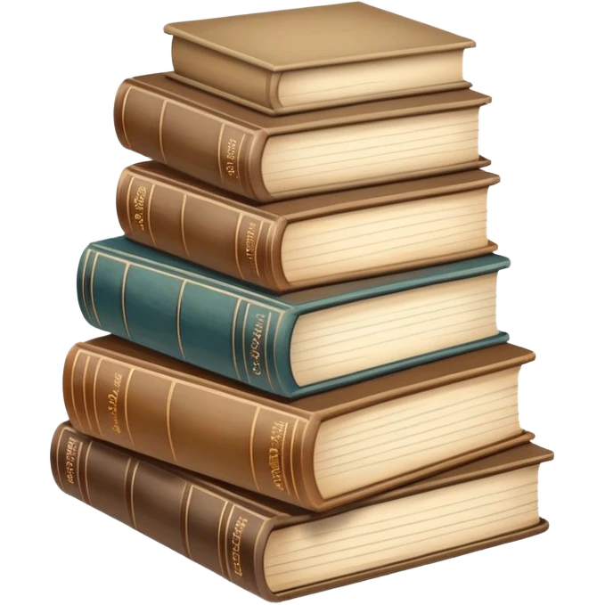 Stacked books neutral colored emoji