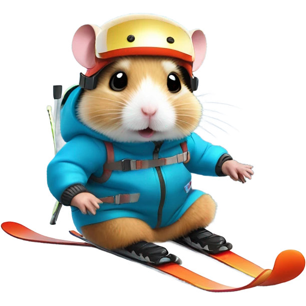 Skiing hamster emoji