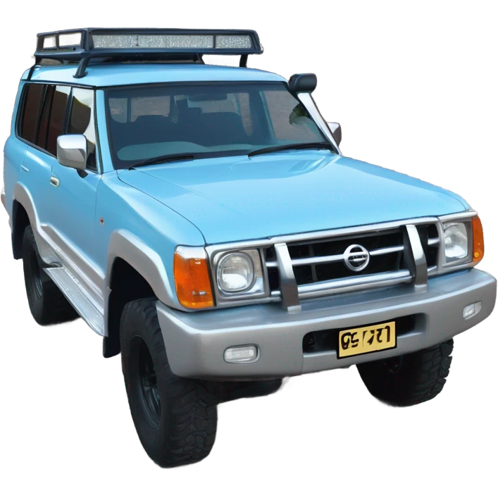 4WD baby blue Nissan patrol gq  emoji