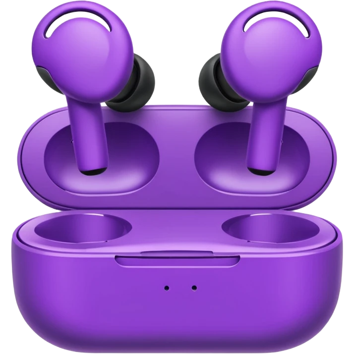 Purple wireless earbuds emoji